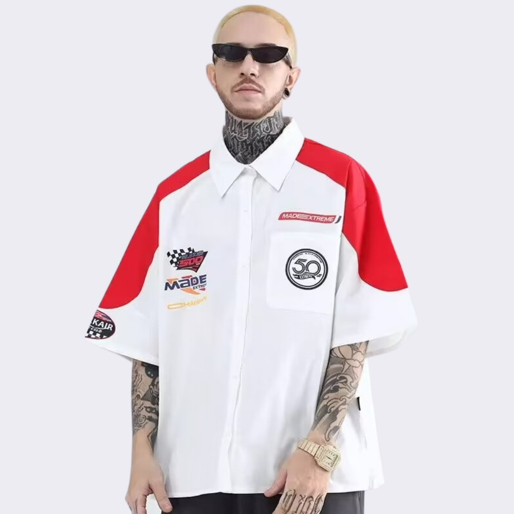 Vintage Embroidered Biker Shirt