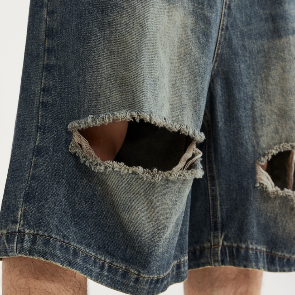 Street Ripped Denim Shorts