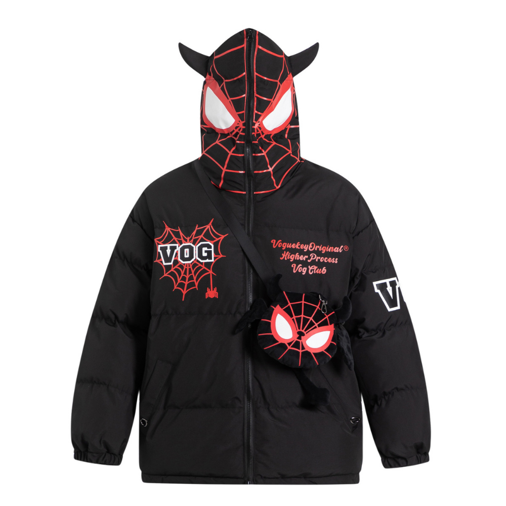 Spider Bag Embroidered Hooded Coat