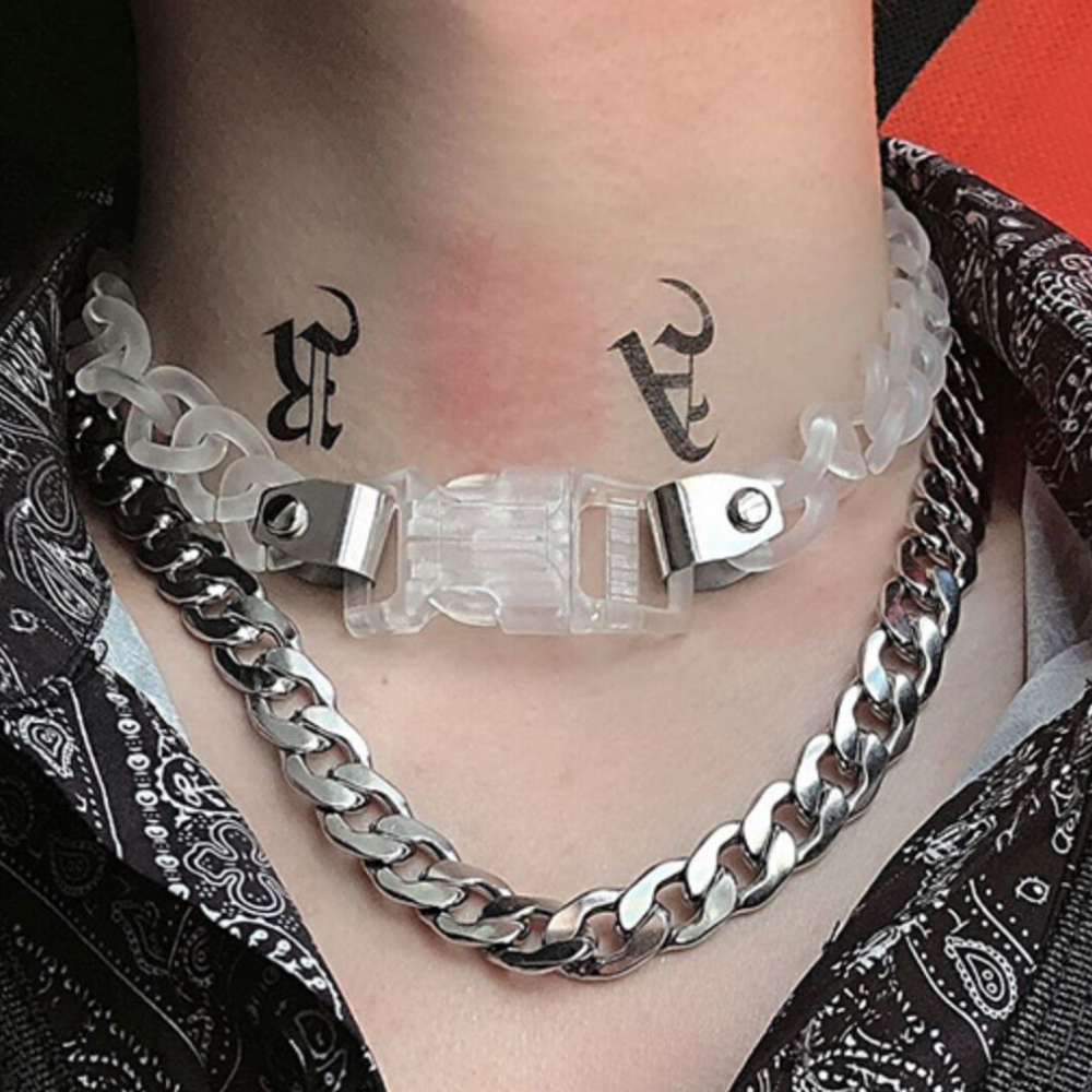 Punck Clear Acrylic Necklace & Bracelet