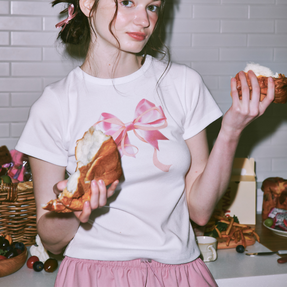 Women's Urban Fashion Bow T-Shirt