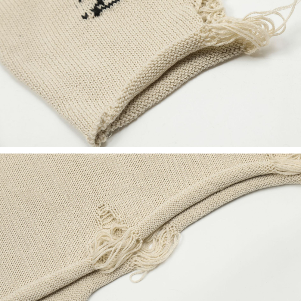 American Retro Hole Cross Sweater