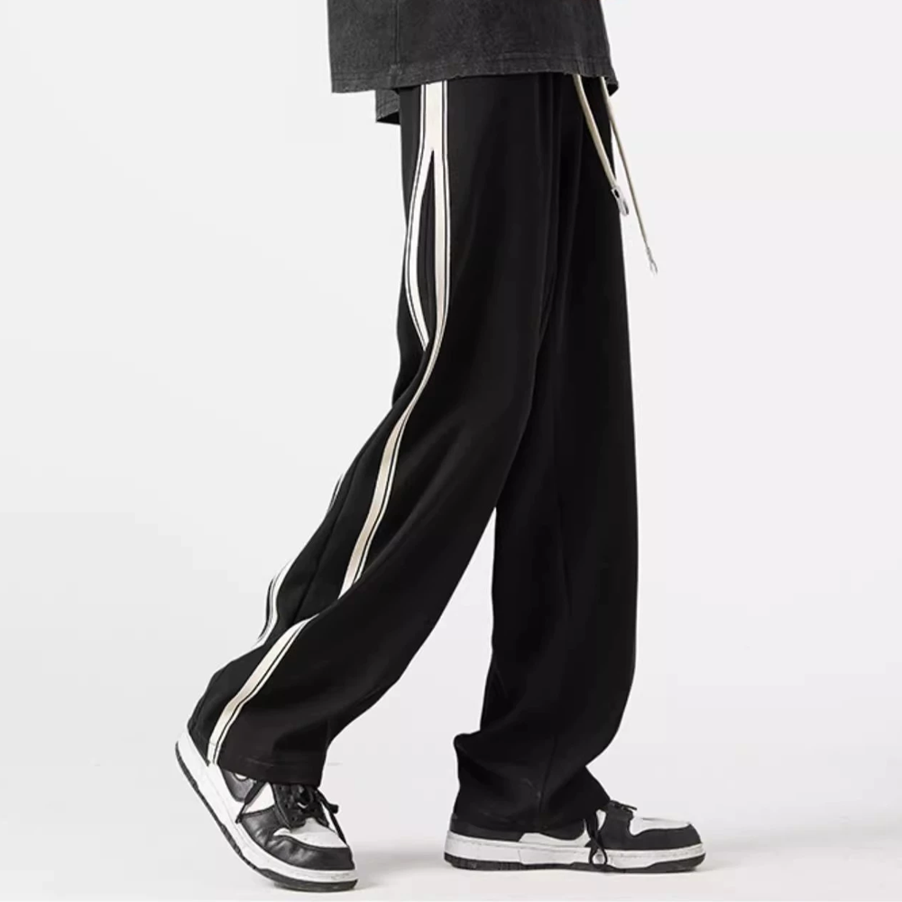 Casual Straight Side Stripes With Drapey Feel Sweatpants