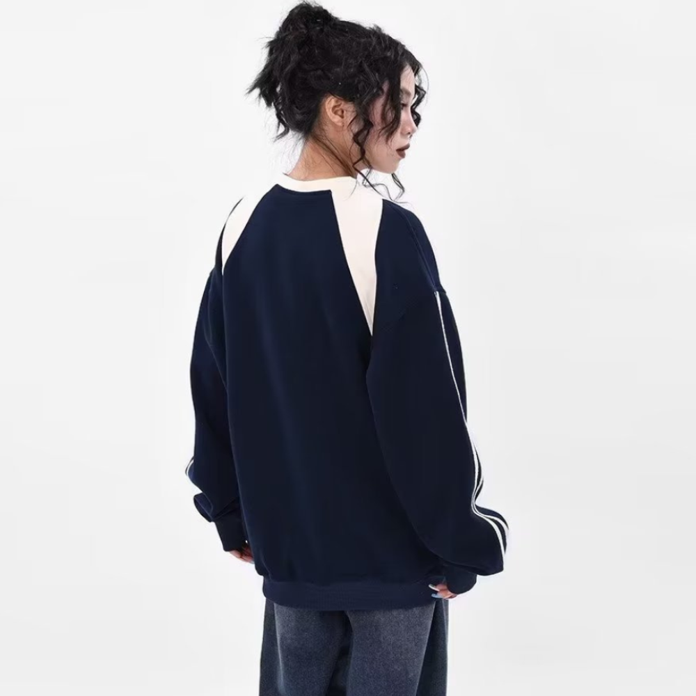 American Simple Printed Raglan Sweatshirt