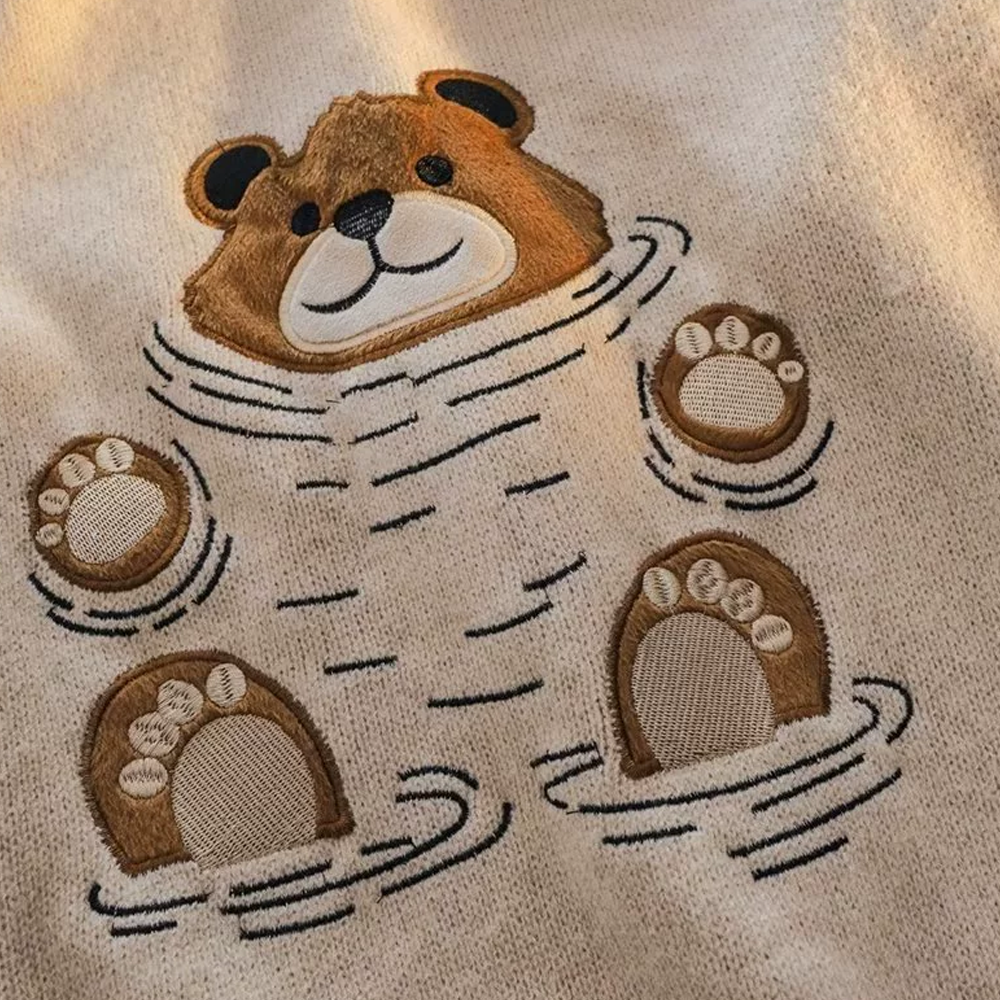 Cute Bear Swimming Sweater