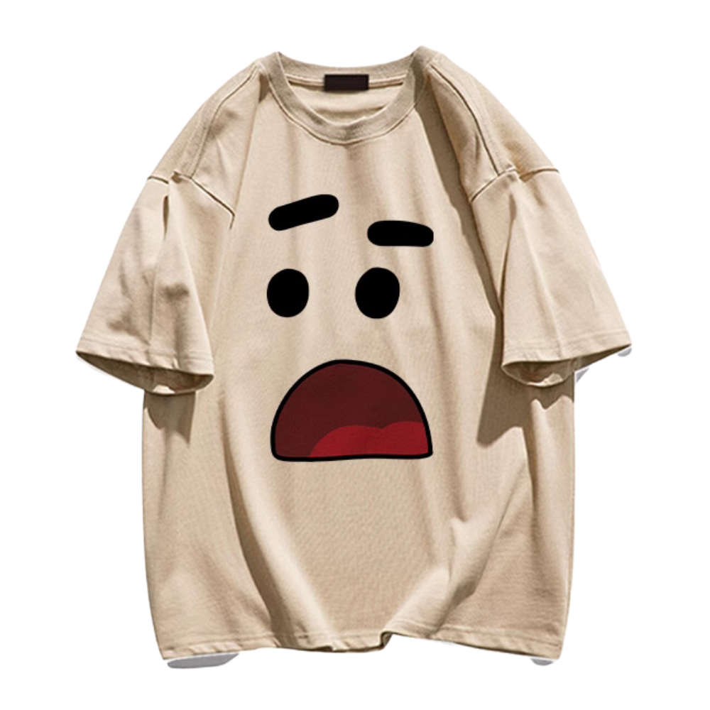 Funny Expression Print T-shirt