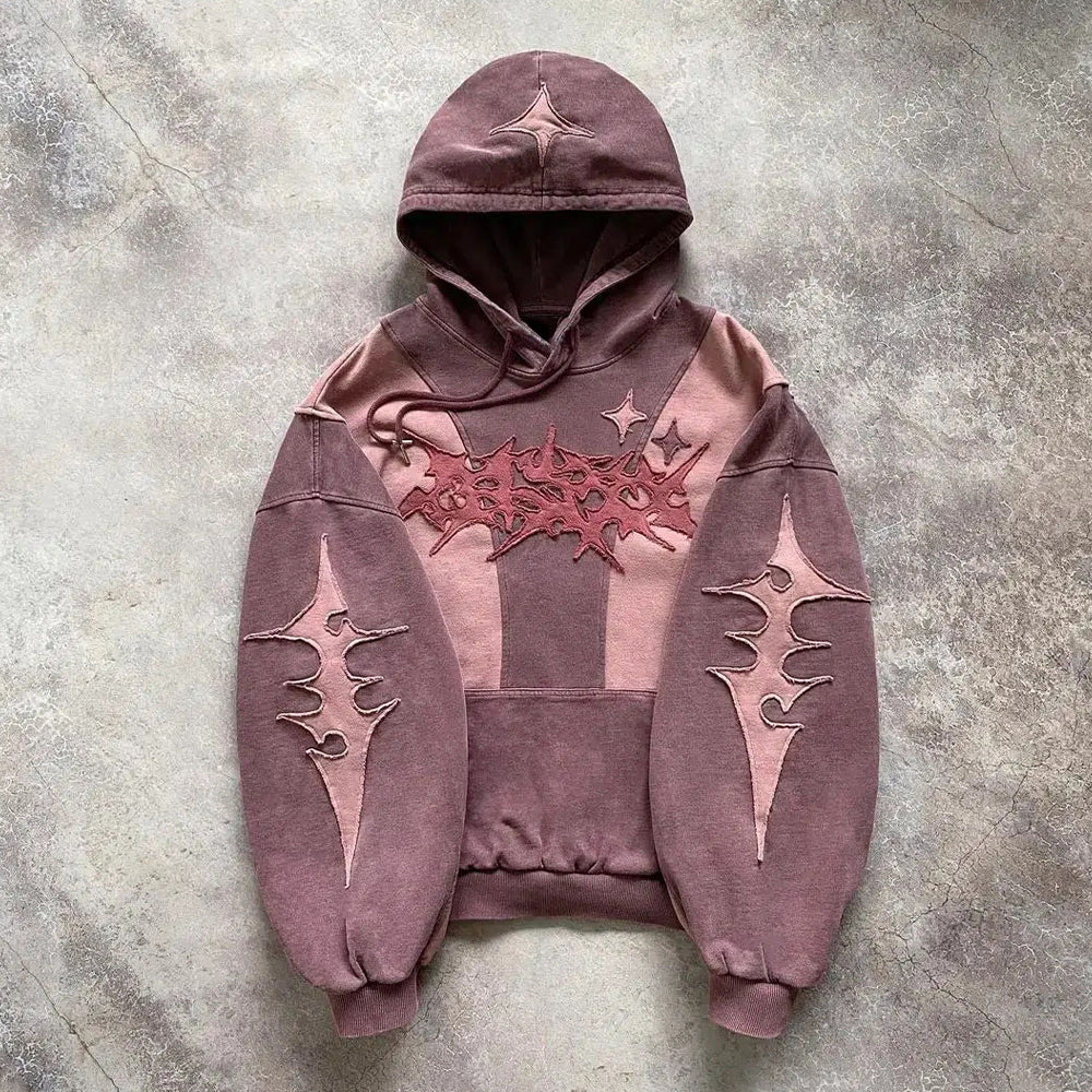 AokLok Heavy Craft Splicing Hoodie
