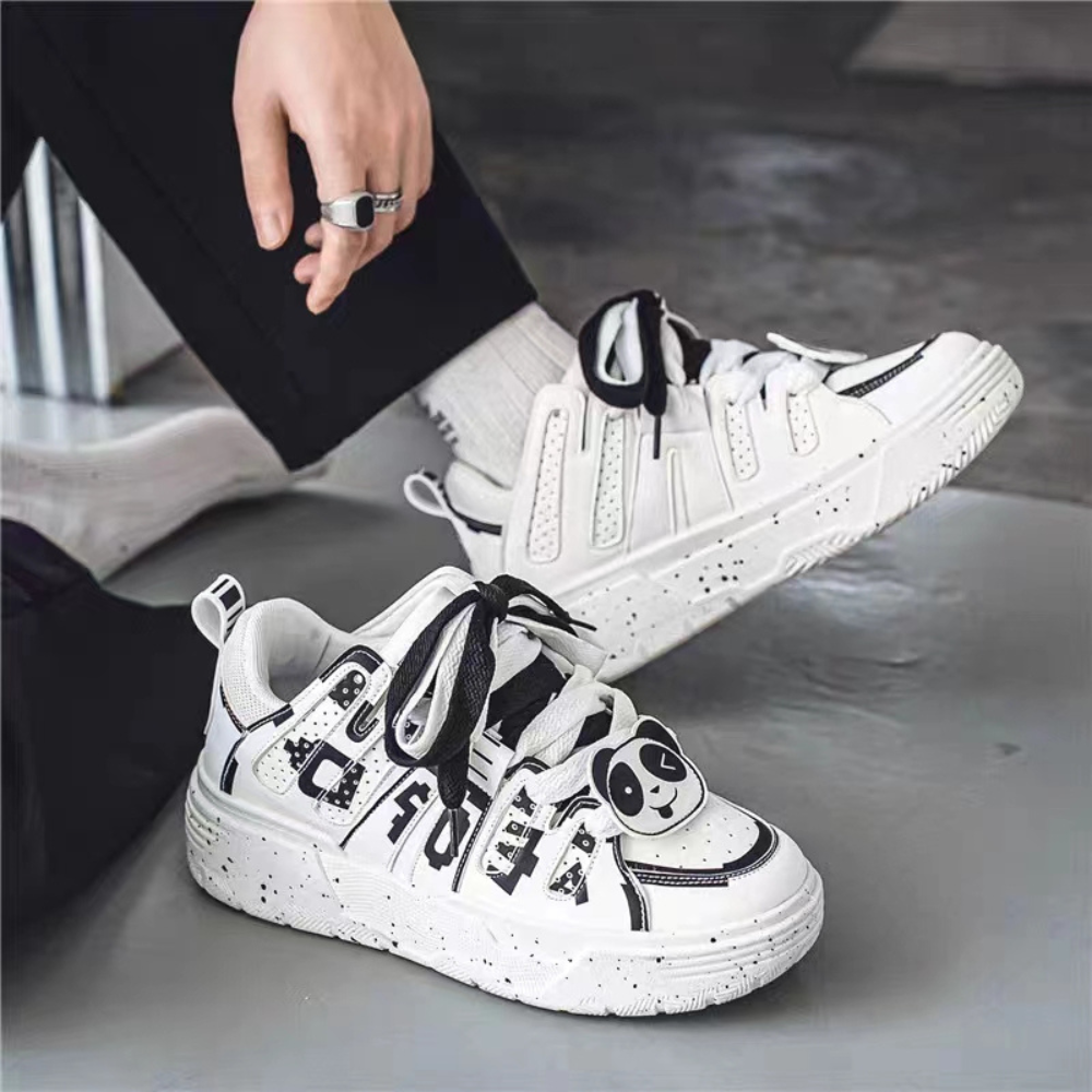 Urban Cartoon Panda Patchwork Sneaker
