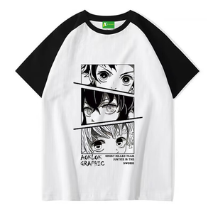 AG Japanese Demon Slayer: Kimetsu no Yaiba Simple Shoulder Short Sleeves
