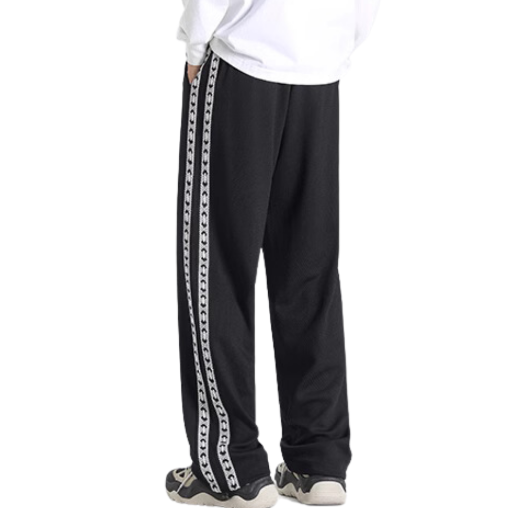 Retro Side Braided Drawstring Sweatpants