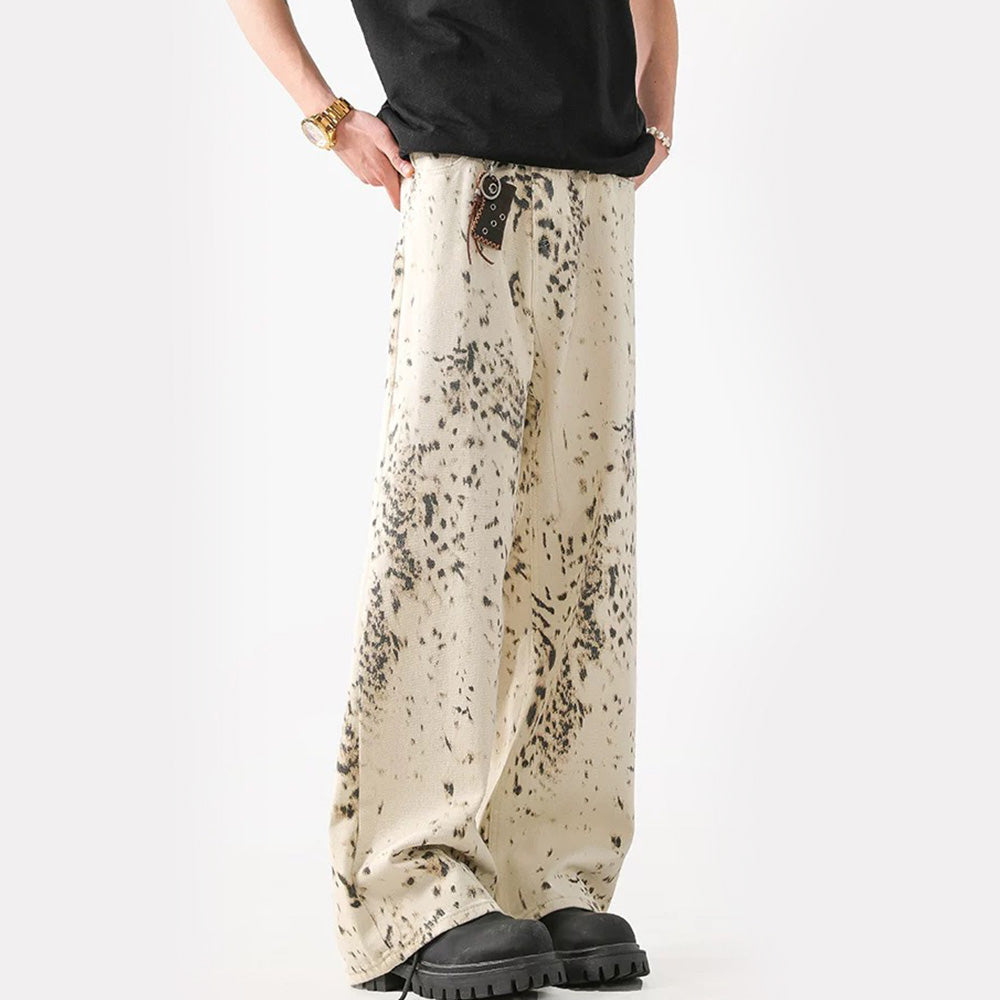 DF Khaki Ink Splash Jeans