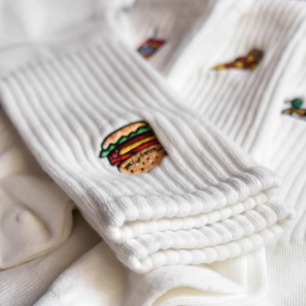 Hamburg Embroidered Socks