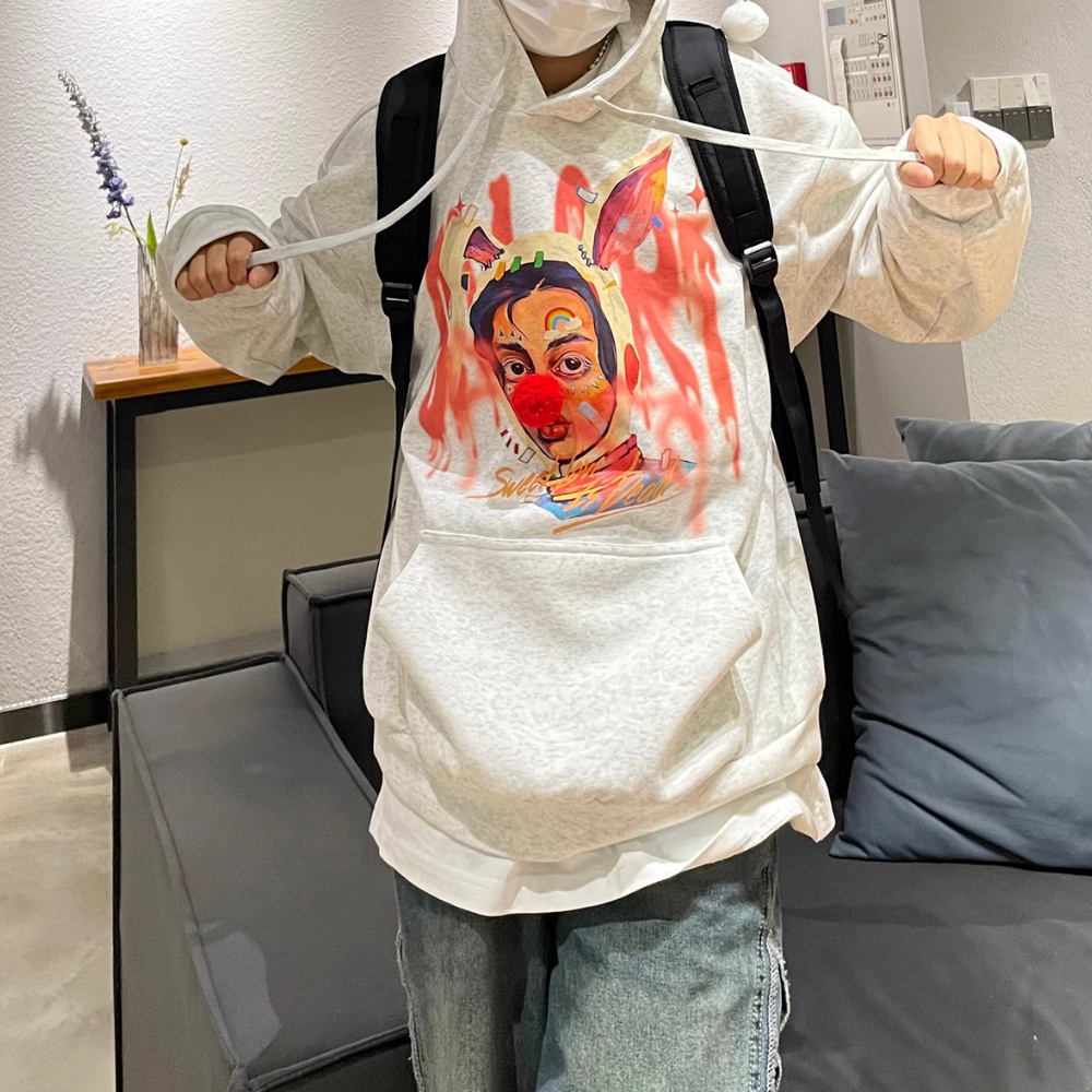 Funny Joker Print Hoodie