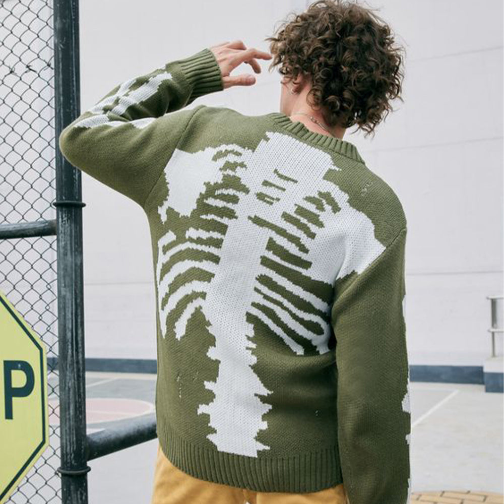 OOC' Street Solid Bone Knit Sweater