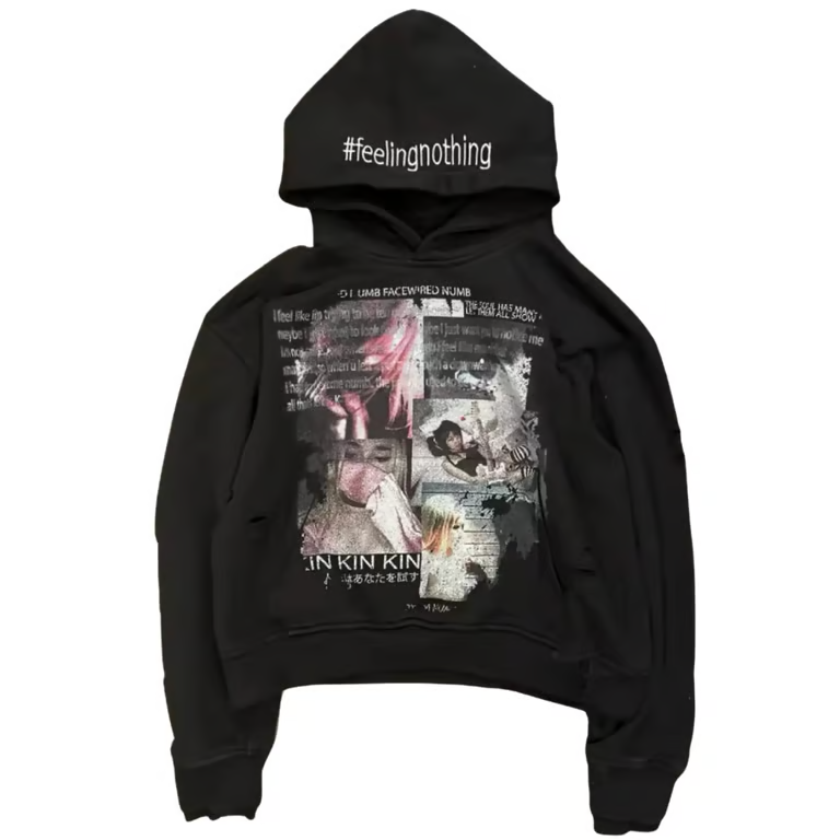 Unseen Echoes Feeling Nothing Graphic Hoodie