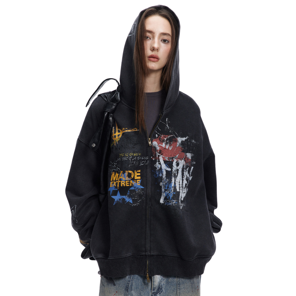 【MADE EXTREME】Hip-Hop Brand Graffiti Hoodie