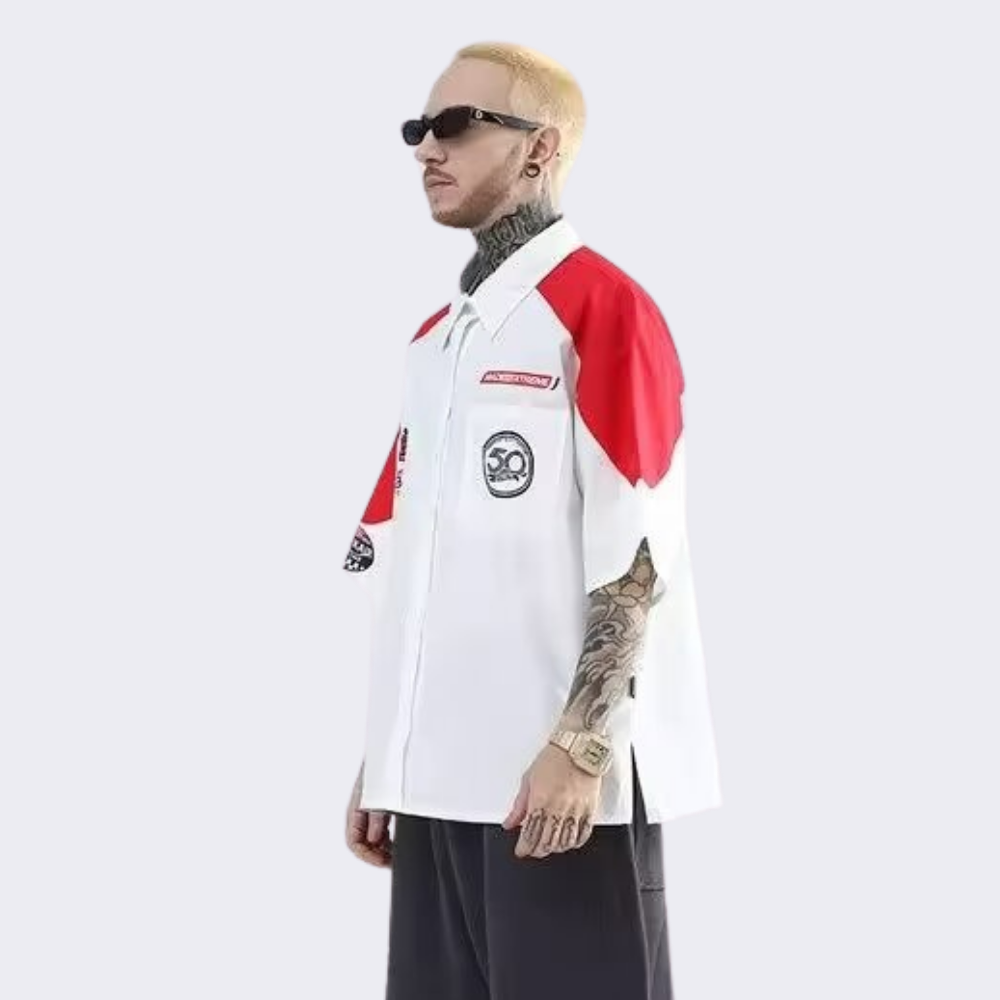 Vintage Embroidered Biker Shirt