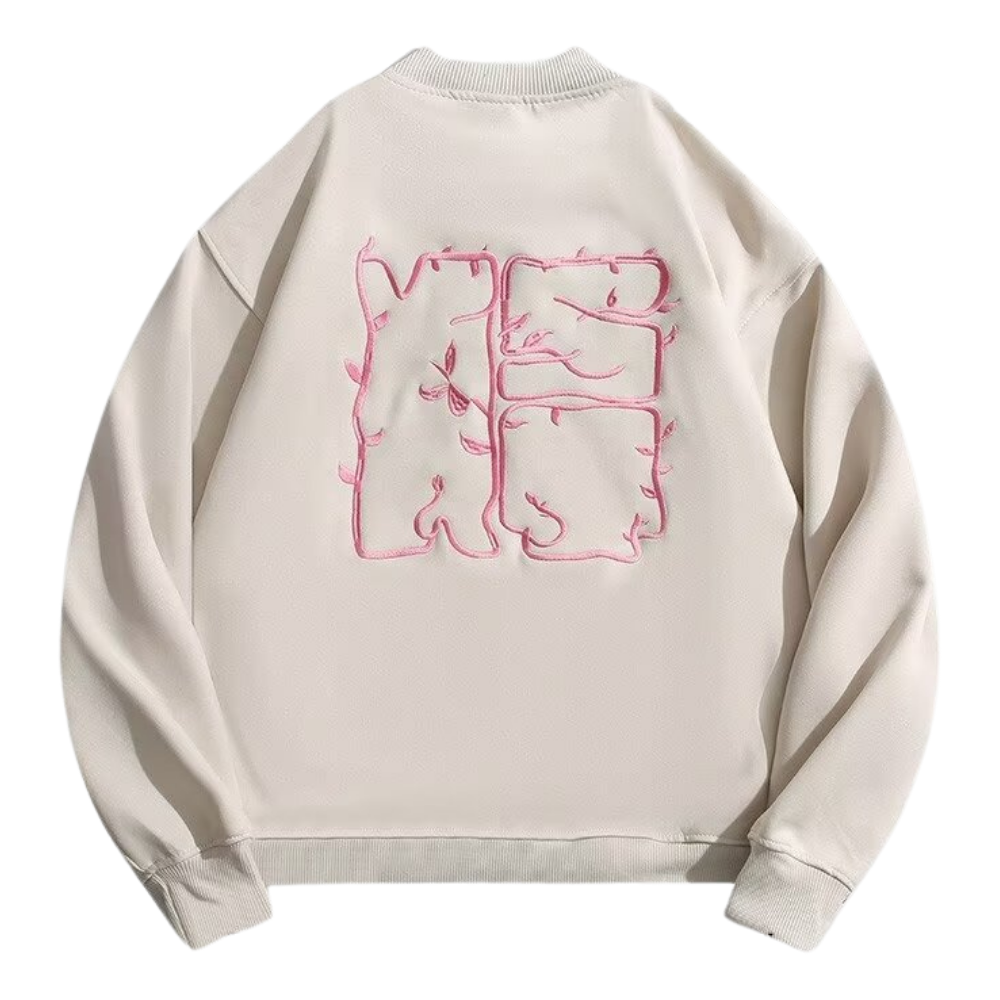 Embroidered Bomber Zip-Up Jacket