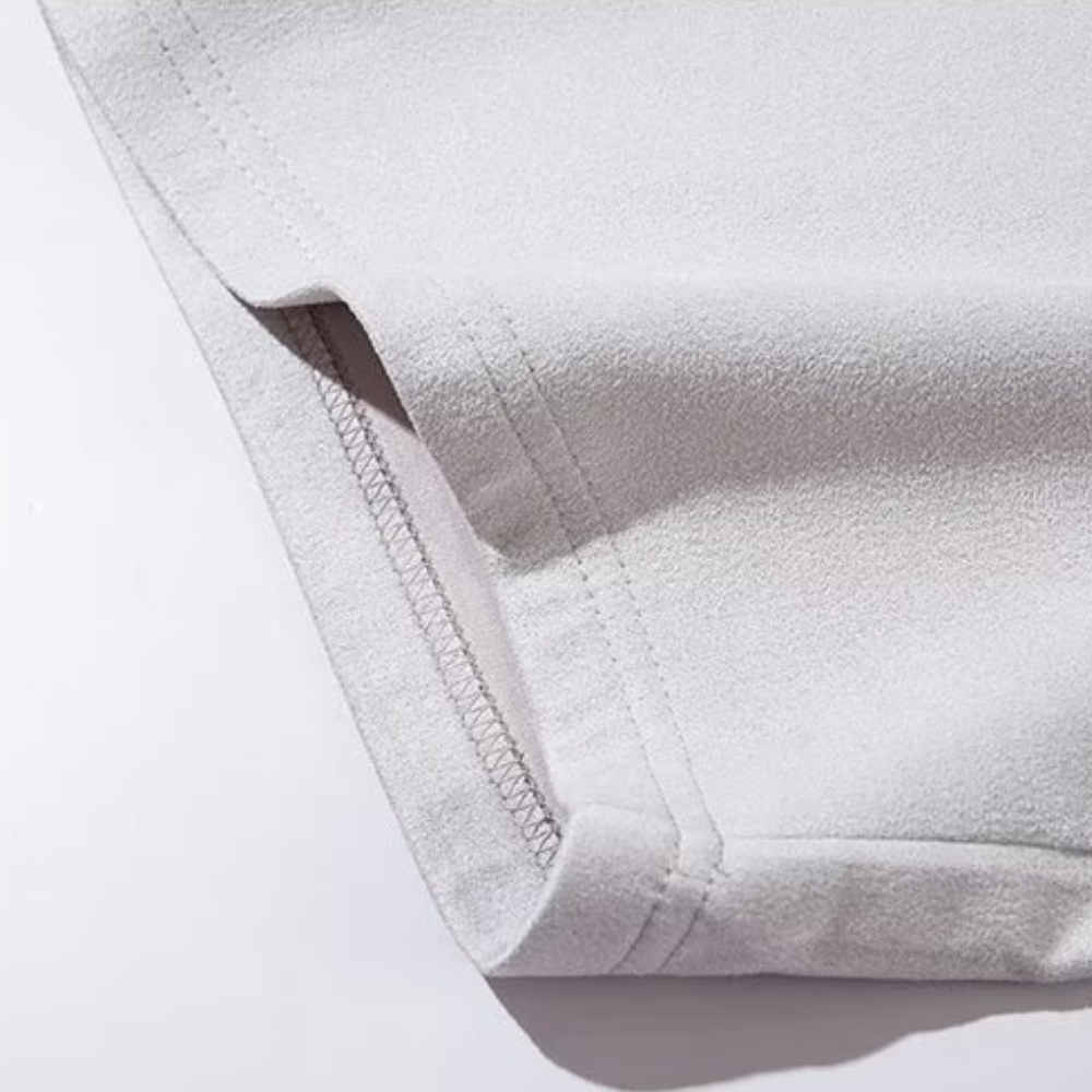 American Double Zip Suede T-Shirt