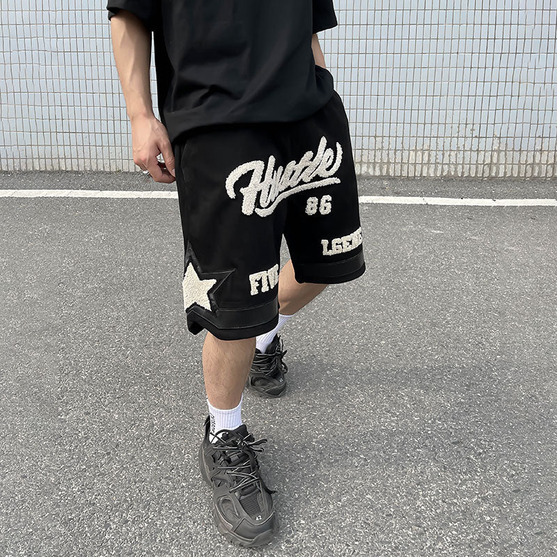 Vintage Alphabet Flocked Jacquard Shorts