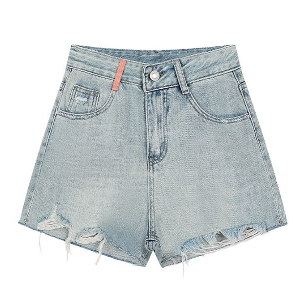 Women's Contrast Embroidered Tassel Shorts