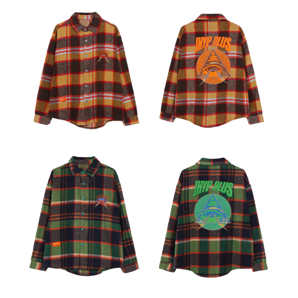 Eyes Letter Patch Embroidered Shirt