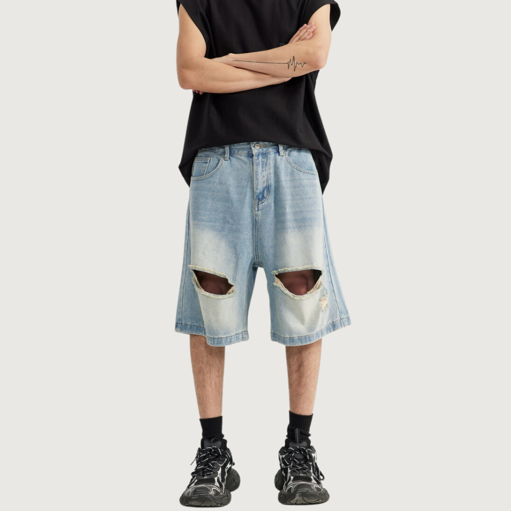 Street Ripped Denim Shorts