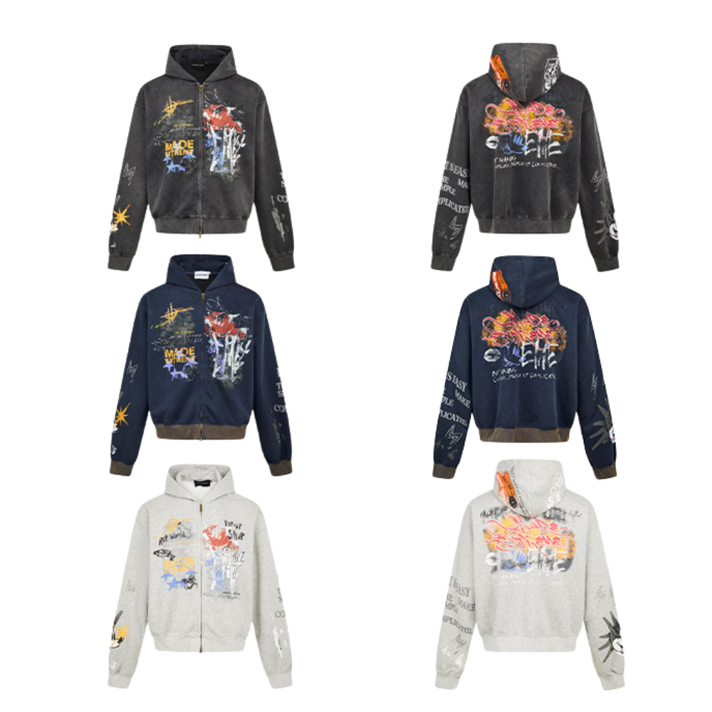 【MADE EXTREME】Hip-Hop Brand Graffiti Hoodie
