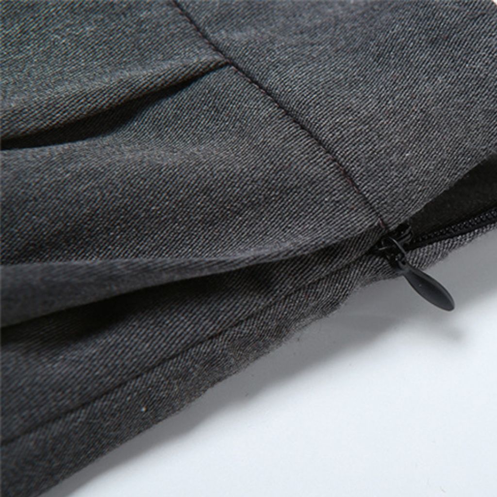 Pleated Split Maxi Skirt