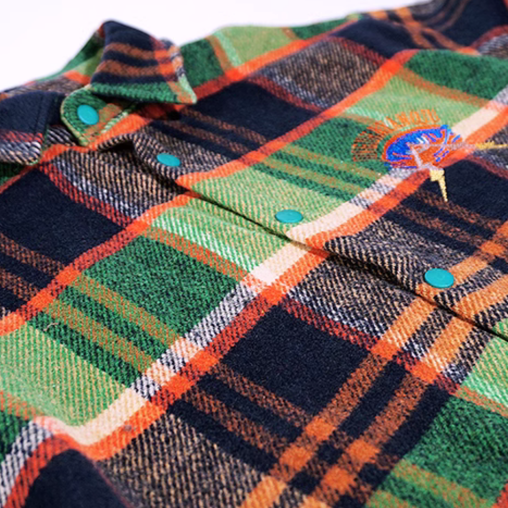 Eyes Letter Patch Embroidered Shirt