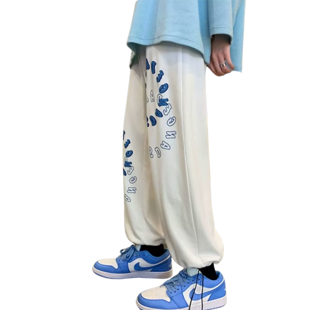 Simple Round Lettered Sweatpants