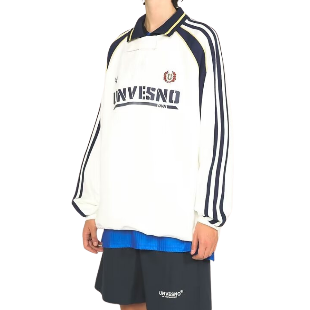 Sport Striped Raglan Sleeve Polo Sweatshirt