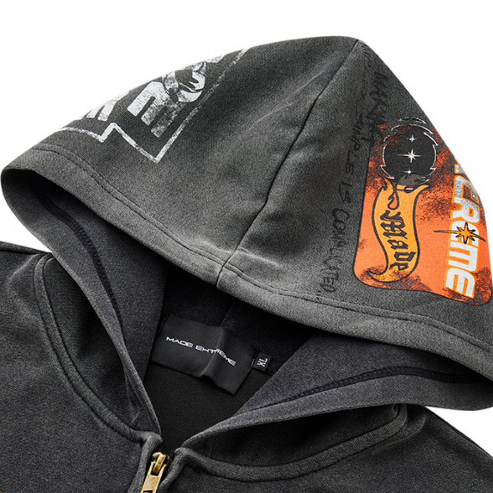 【MADE EXTREME】Hip-Hop Brand Graffiti Hoodie