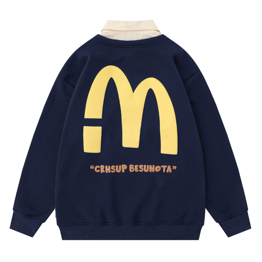 Peppy Fake Two Polo Sweatshirts