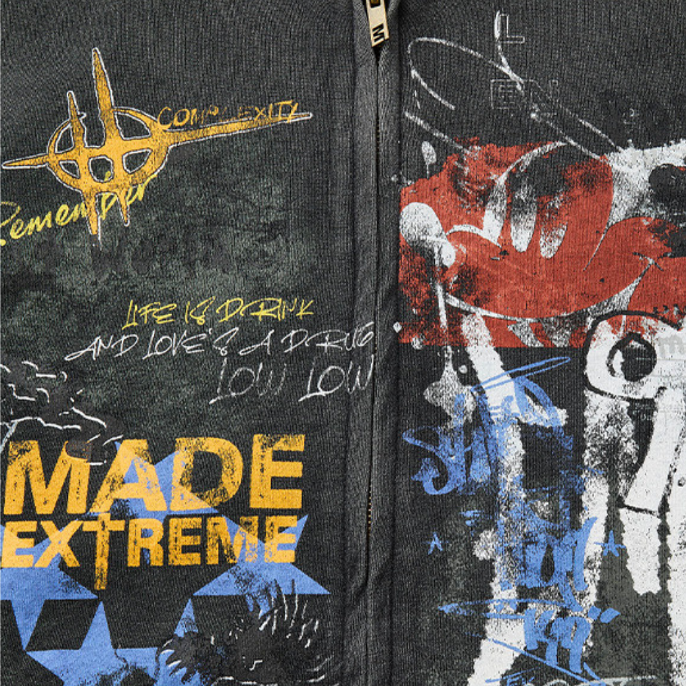 【MADE EXTREME】Hip-Hop Brand Graffiti Hoodie