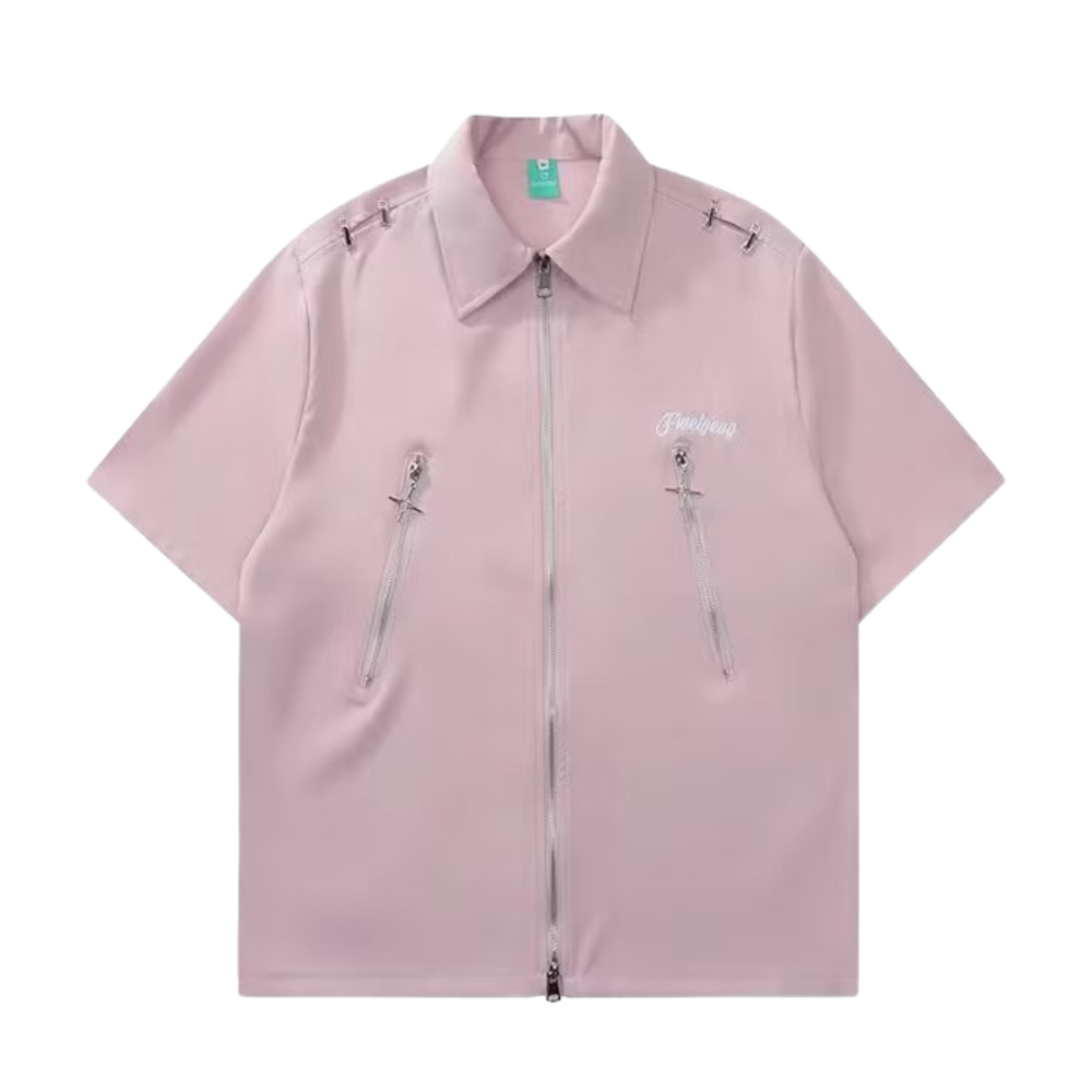 High Street Zipper Work Shirt