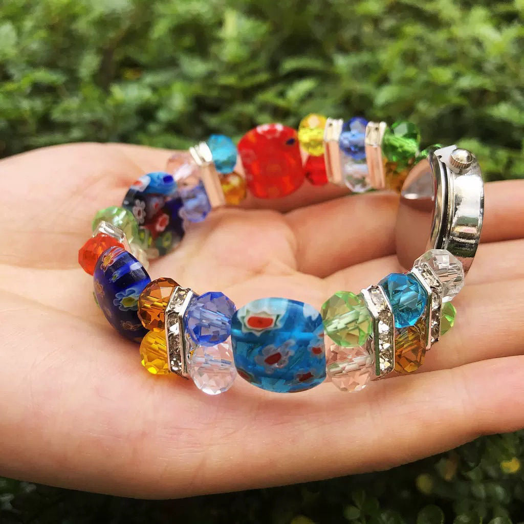 LoopStone Time in Color – Handmade Beaded Charm Watch