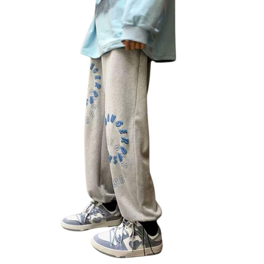 Simple Round Lettered Sweatpants