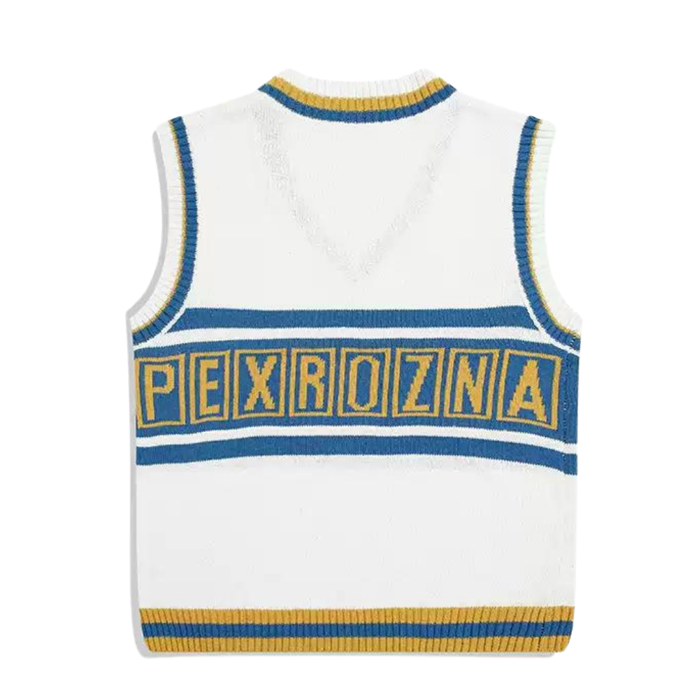 Embroidered Lettering Contrast Vest