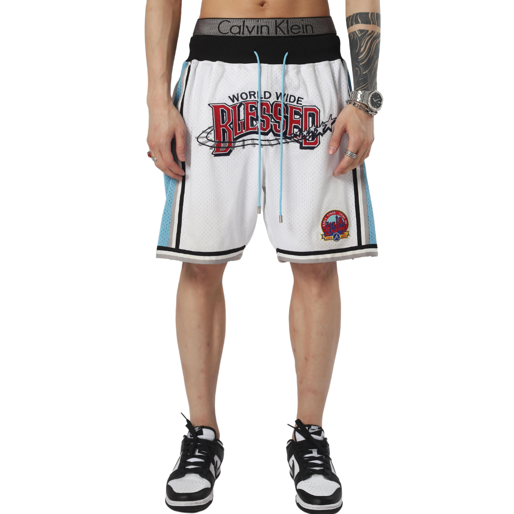 Street Print Mesh Basketball Shorts