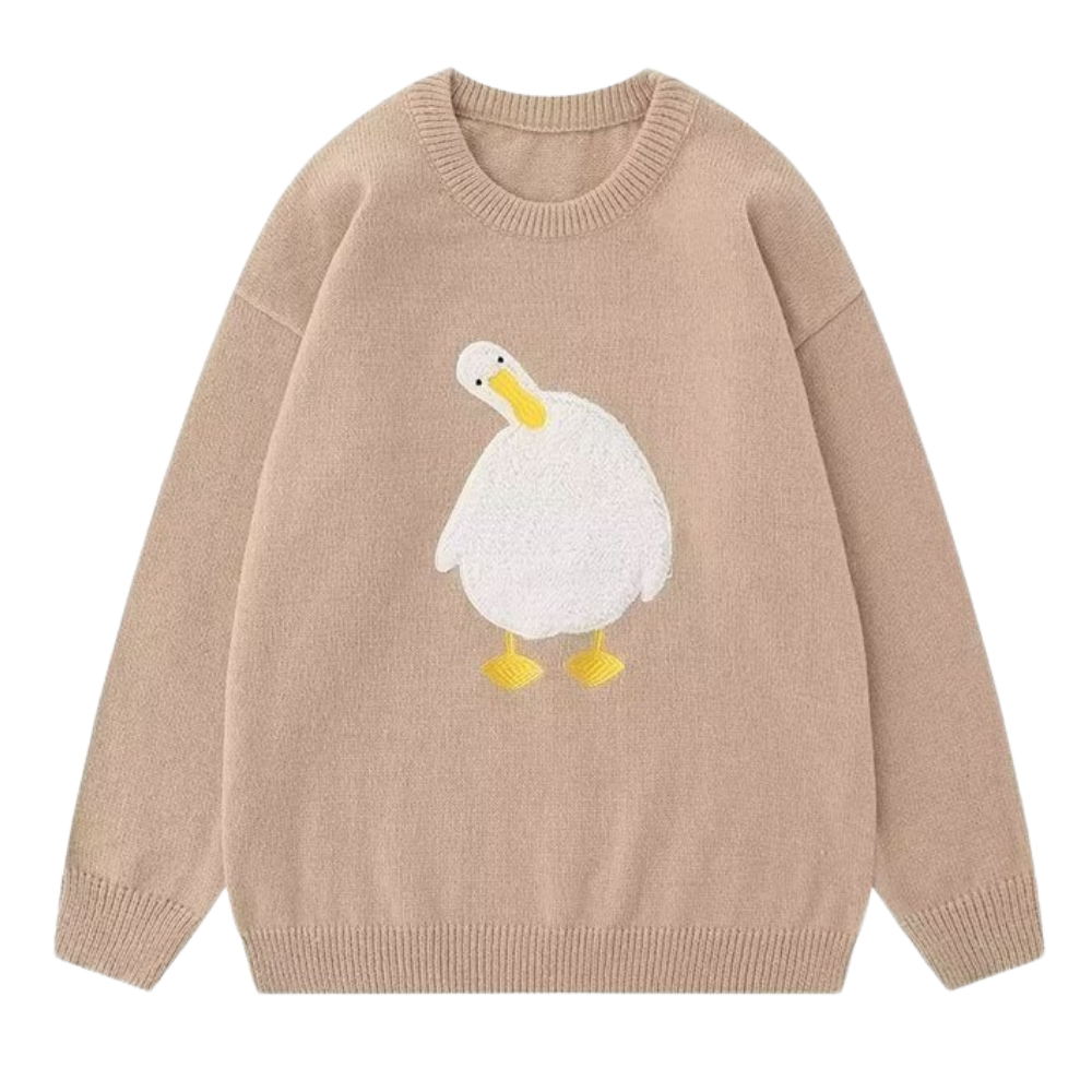 Tilted Duck Embroidered Sweater