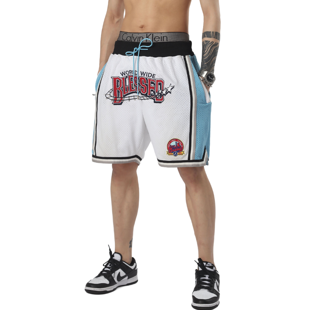 Street Print Mesh Basketball Shorts