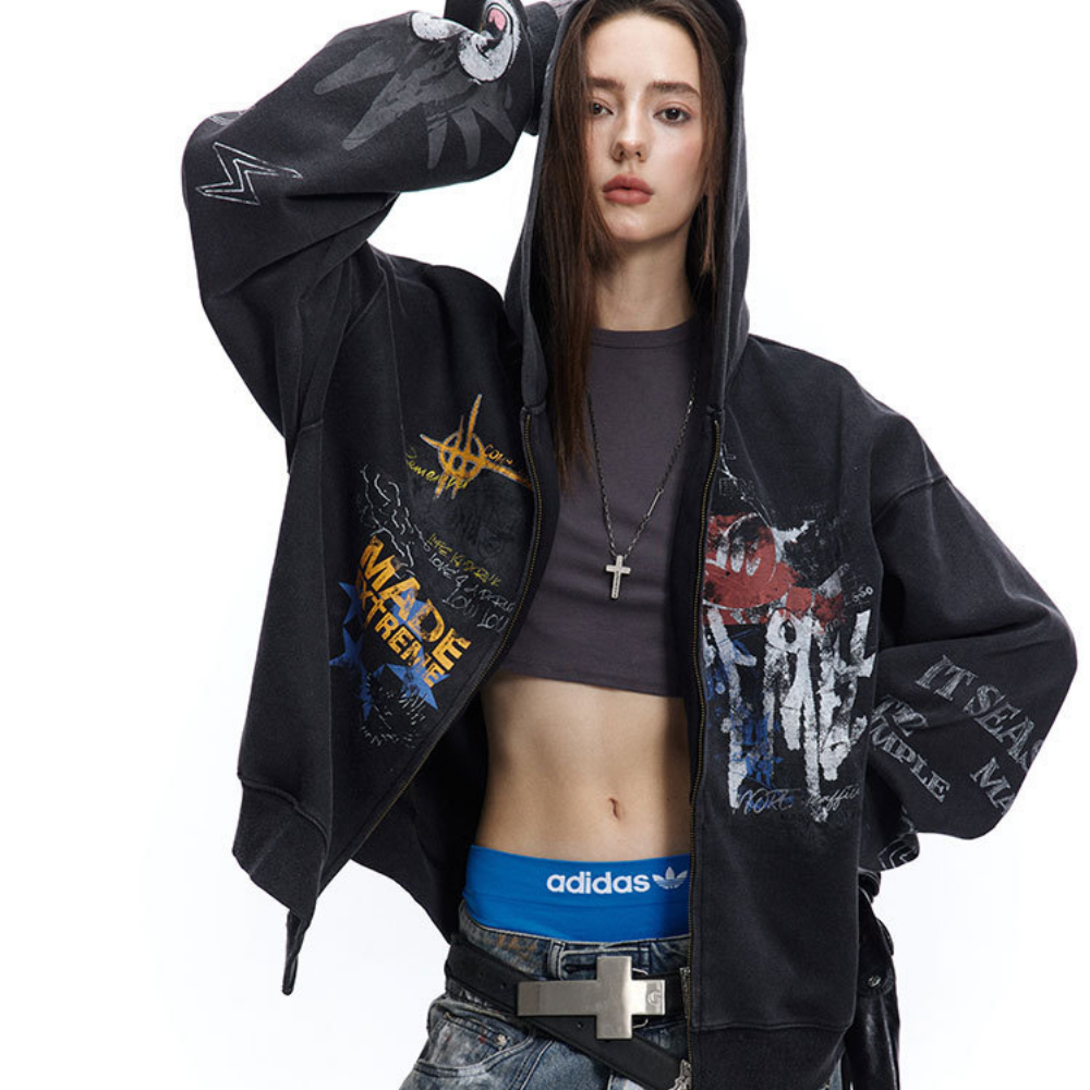 【MADE EXTREME】Hip-Hop Brand Graffiti Hoodie