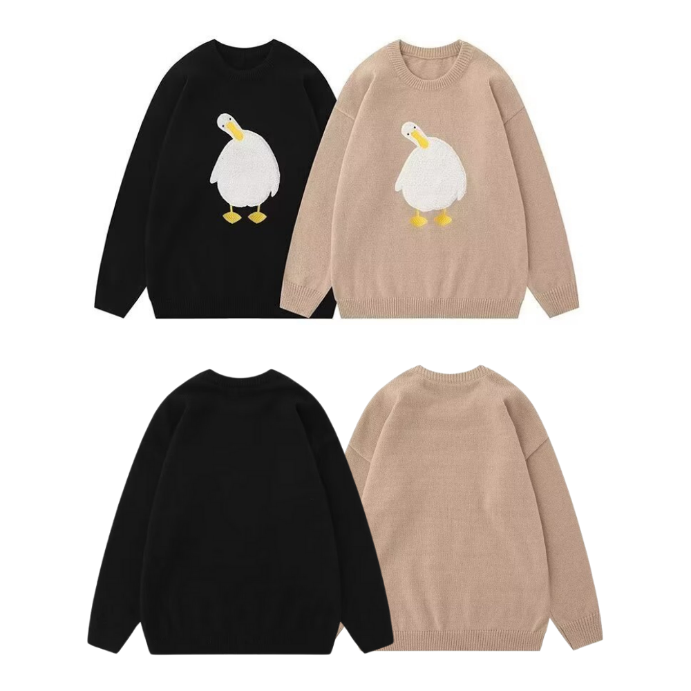 Tilted Duck Embroidered Sweater