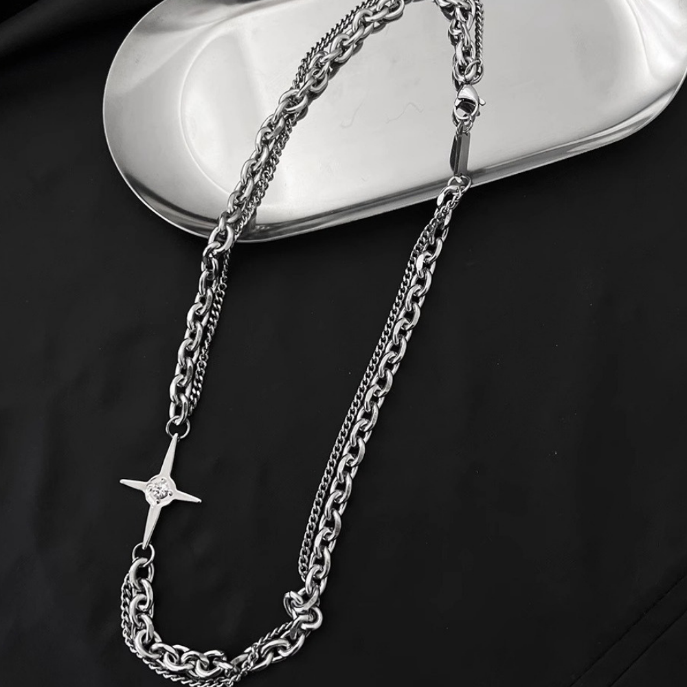 Cross Double-Layered Necklace