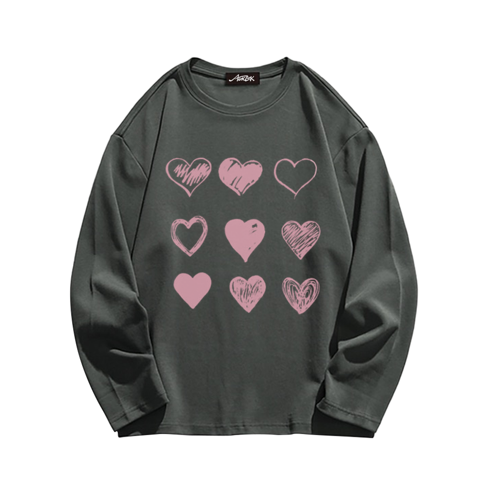 Painting Love Print Long Sleeve Shirt
