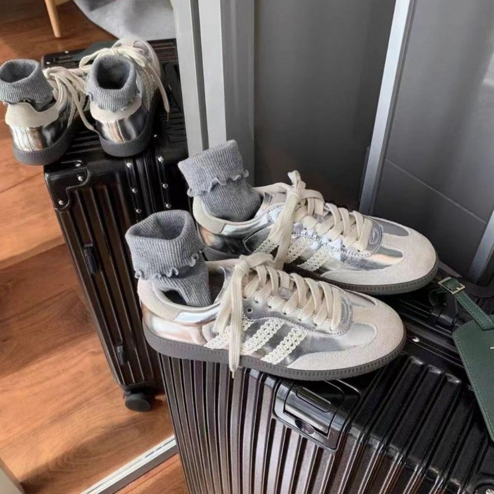 Women's Street Lace Spliced Casual Shoes