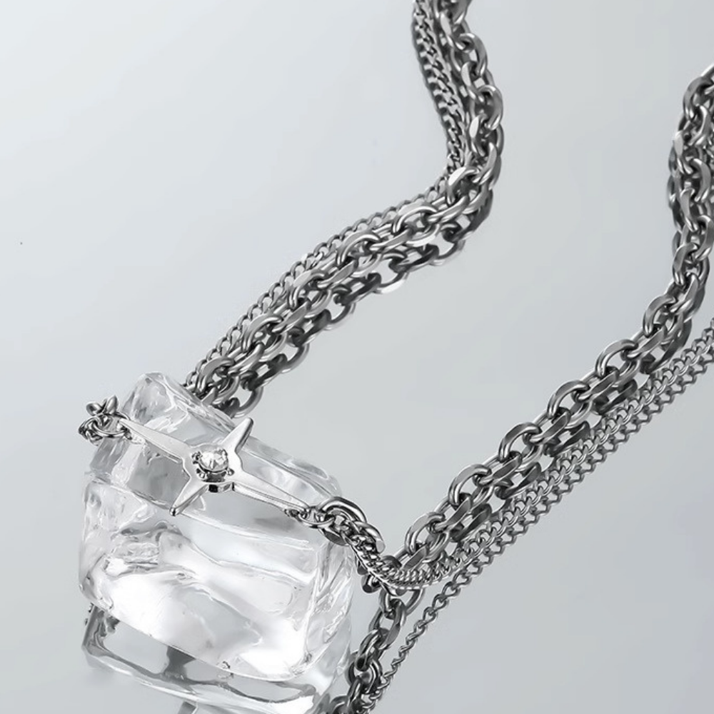 Cross Double-Layered Necklace