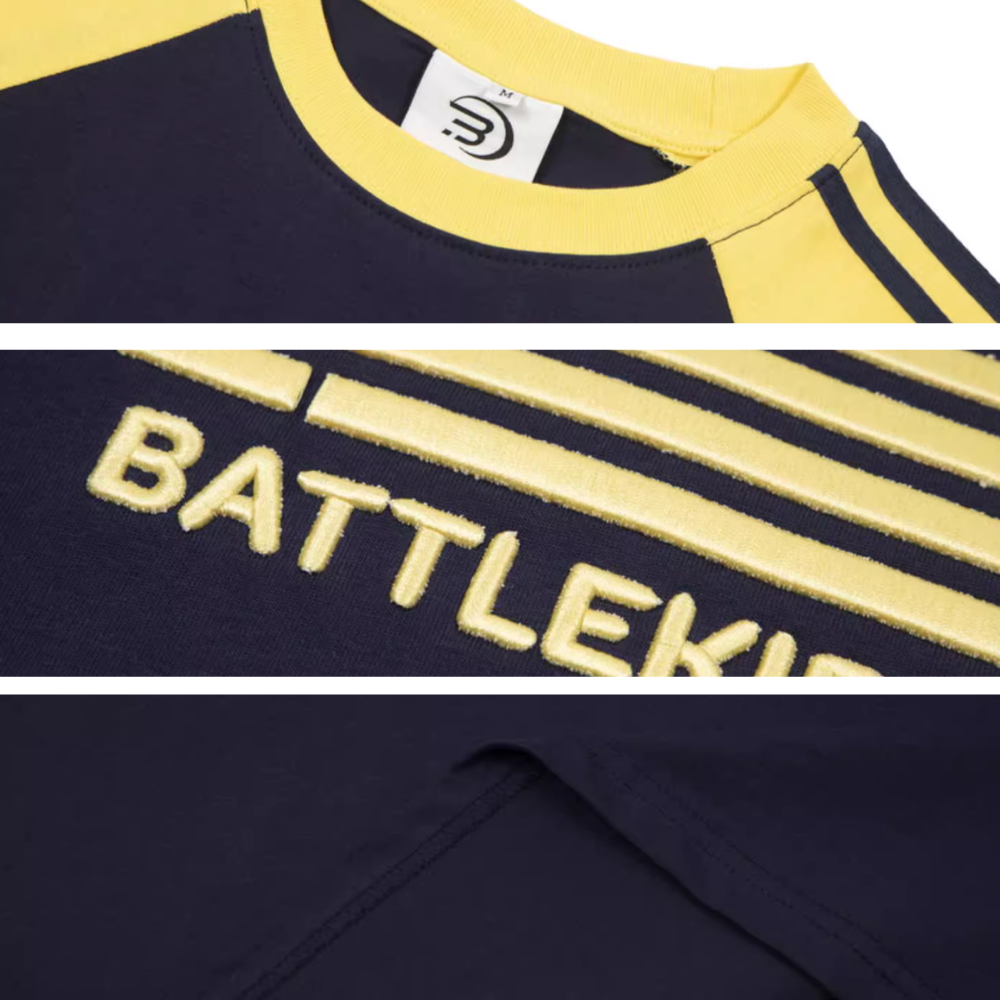 American Couple Contrast Embroidered T-shirt