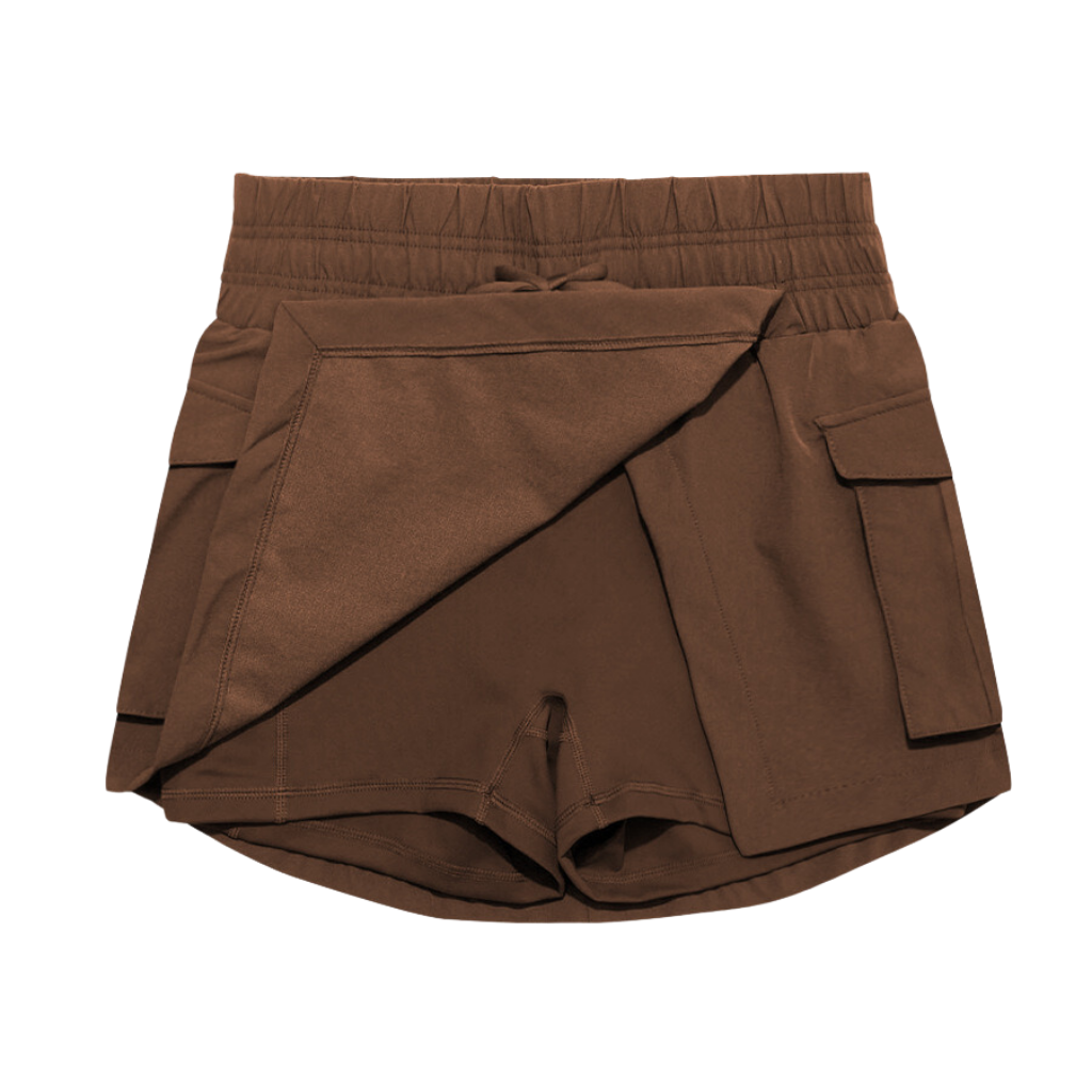 Women's Athletic High Waist Cargo Shorts